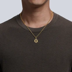 Clearance Gabriel & Co. 14K Yellow Gold Mini Star of David Pendant