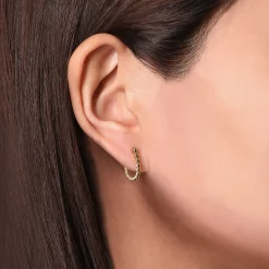 Sale Gabriel & Co. 14K Yellow Gold 15mm Bujukan Huggie Earrings