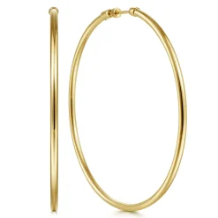Gabriel & Co. 14K Yellow Gold 70 mm Classic Hoop Earrings