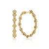 Sale Gabriel & Co. 14K Yellow Gold 30mm Diamond Bujukan Hoop Earrings