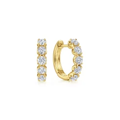 Outlet Gabriel & Co. 14K Yellow Gold 15mm Diamond Huggies