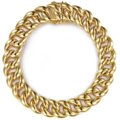 Best Gabriel & Co. 14K Yellow Gold 12mm Hollow Cuban Link Tennis Bracelet