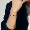 Gabriel & Co. 14K Yellow Gold 6mm Lapis and Sapphire Beaded Bracelet with Evil eye