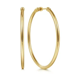 Clearance Gabriel & Co. 14K Yellow Gold 50mm Round Classic Hoop Earrings