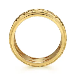 Online Gabriel & Co. 14K Yellow Gold 8mm Square Mens Ring in High Polished Finish
