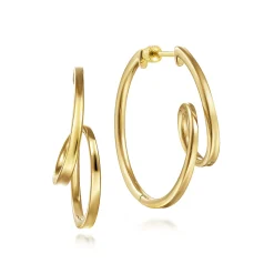 Outlet Gabriel & Co. 14K Yellow Gold 30mm Twisted Hoop Earrings