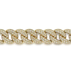 Hot Gabriel & Co. 14K Yellow Gold 10mm Width Classic Diamond Men's Mix Cuban Bracelet