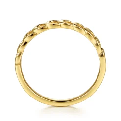 Hot Gabriel & Co. 14K Yellow Gold Moon Shape Stackable Ring