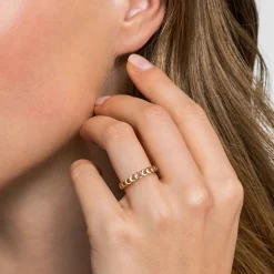 Hot Gabriel & Co. 14K Yellow Gold Moon Shape Stackable Ring