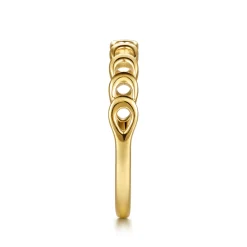 Hot Gabriel & Co. 14K Yellow Gold Moon Shape Stackable Ring