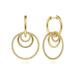 Outlet Gabriel & Co. 14K Yellow Gold Multi Circles Bujukan Ball Huggies