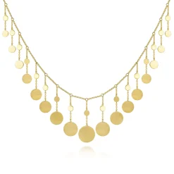 Sale Gabriel & Co. 14K Yellow Gold Necklace with Round Shape Drops
