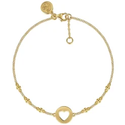 Hot Gabriel & Co. 14K Yellow Gold Open Heart Bujukan Chain Bracelet