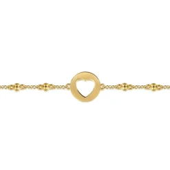 Hot Gabriel & Co. 14K Yellow Gold Open Heart Bujukan Chain Bracelet