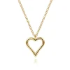 Sale Gabriel & Co. 14K Yellow Gold Open Heart Pendant Necklace