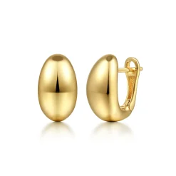 Clearance Gabriel & Co. 14K Yellow Gold Oval Huggie Earrings