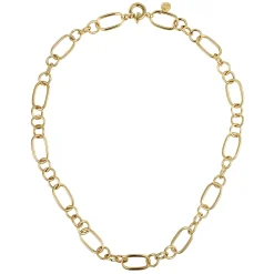 Hot Gabriel & Co. 14K Yellow Gold Oval Link Chain Necklace wth Circle Stations