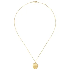 Sale Gabriel & Co. 14K Yellow Gold Oval Locket Necklace with Twisted Rope Frame