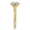 Outlet Gabriel & Co. 14K Yellow Gold Oval Twisted Diamond Engagement Ring