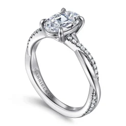 Online Gabriel & Co. 18K Yellow Gold Oval Twisted Diamond Engagement Ring