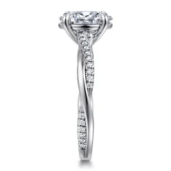Online Gabriel & Co. 18K Yellow Gold Oval Twisted Diamond Engagement Ring