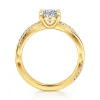 Clearance Gabriel & Co. 18K Yellow Gold Oval Twisted Diamond Engagement Ring