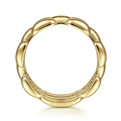 Outlet Gabriel & Co. 14K Yellow Gold Panther Chain Ring