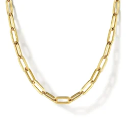 Discount Gabriel & Co. 14K Yellow Gold Paper Clip Chain Necklace