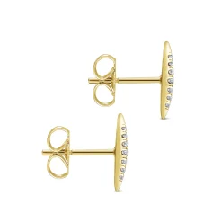 Outlet Gabriel & Co. 14K Yellow Gold Pave Diamond Spiked Stud Earrings