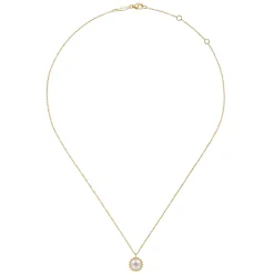 Sale Gabriel & Co. 14K Yellow Gold Pearl Pendant Necklace-Bujukan