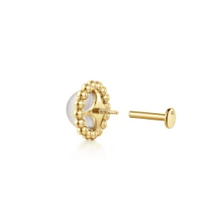 Sale Gabriel & Co. 14K Yellow Gold Pearl Single Flatback Stud Earring