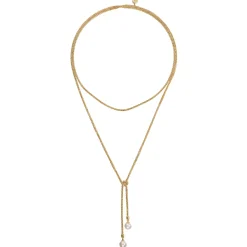 Gabriel & Co. 14K Yellow Gold Pearl Wrap Around And Tie Necklace