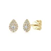 Discount Gabriel & Co. 14K Yellow Gold Pear Shape Diamond Stud Earrings