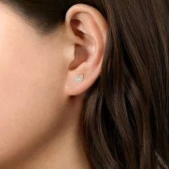 Discount Gabriel & Co. 14K Yellow Gold Pear Shape Diamond Stud Earrings