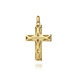 Discount Gabriel & Co. 14K Yellow Gold Plain Cross Pendant
