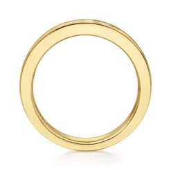 Sale Gabriel & Co. 14K Yellow Gold Princess Cut Channel Prong Set Diamond Anniversary Band - 0.95 ct