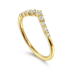 Online Gabriel & Co. 14K Yellow Gold Prong Set Diamond Anniversary Band - 0.15 ct