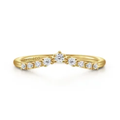 Online Gabriel & Co. 14K Yellow Gold Prong Set Diamond Anniversary Band - 0.15 ct