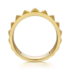 Online Gabriel & Co. 14K Yellow Gold Pyramid Bold Stackable Cigar Band