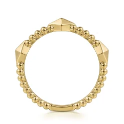 Clearance Gabriel & Co. 14K Yellow Gold Pyramid Classic Ring-Bujukan