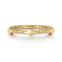 Clearance Gabriel & Co. 14K Yellow Gold Pyramid Classic Ring-Bujukan