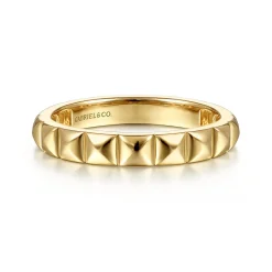Hot Gabriel & Co. 14K Yellow Gold Pyramid Ring