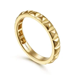 Hot Gabriel & Co. 14K Yellow Gold Pyramid Ring