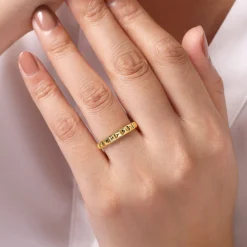 Hot Gabriel & Co. 14K Yellow Gold Pyramid Ring