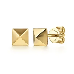 Sale Gabriel & Co. 14K Yellow Gold Pyramid Stud Earrings