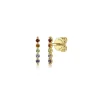 Clearance Gabriel & Co. 14K Yellow Gold Rainbow Color Stone Stud Earrings