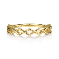Outlet Gabriel & Co. 14K Yellow Gold Rhombus Shape Stackable Ring