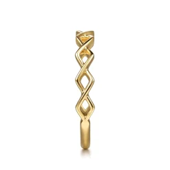 Outlet Gabriel & Co. 14K Yellow Gold Rhombus Shape Stackable Ring