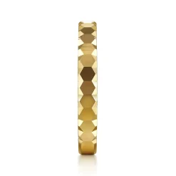 Discount Gabriel & Co. 14K Yellow Gold Ring Hexagon Stackable Ring