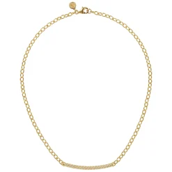 Discount Gabriel & Co. 14K Yellow Gold Rope Diamond Bar Necklace